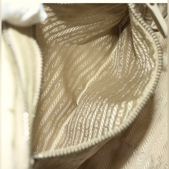 PRADA Beige Nylon 2way Handbag, Authentic. EUC - Picture 4 of 15